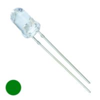 (image for) LED 5mm Flashing Green Clear 3-5v (LED510)